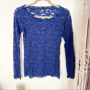 Victoria’s Secret Navy Blue Lace Top